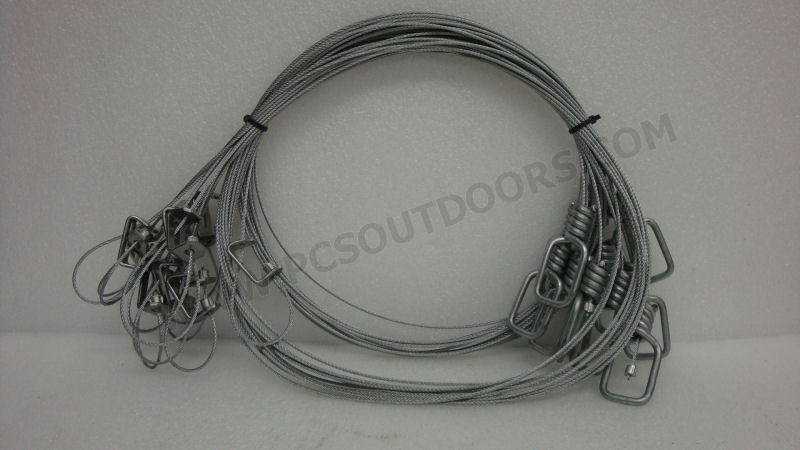 Ausable® Brand 60" 1/16" Sure Lock & Wire Swivel Bobcat, Fox, Raccoon Snares