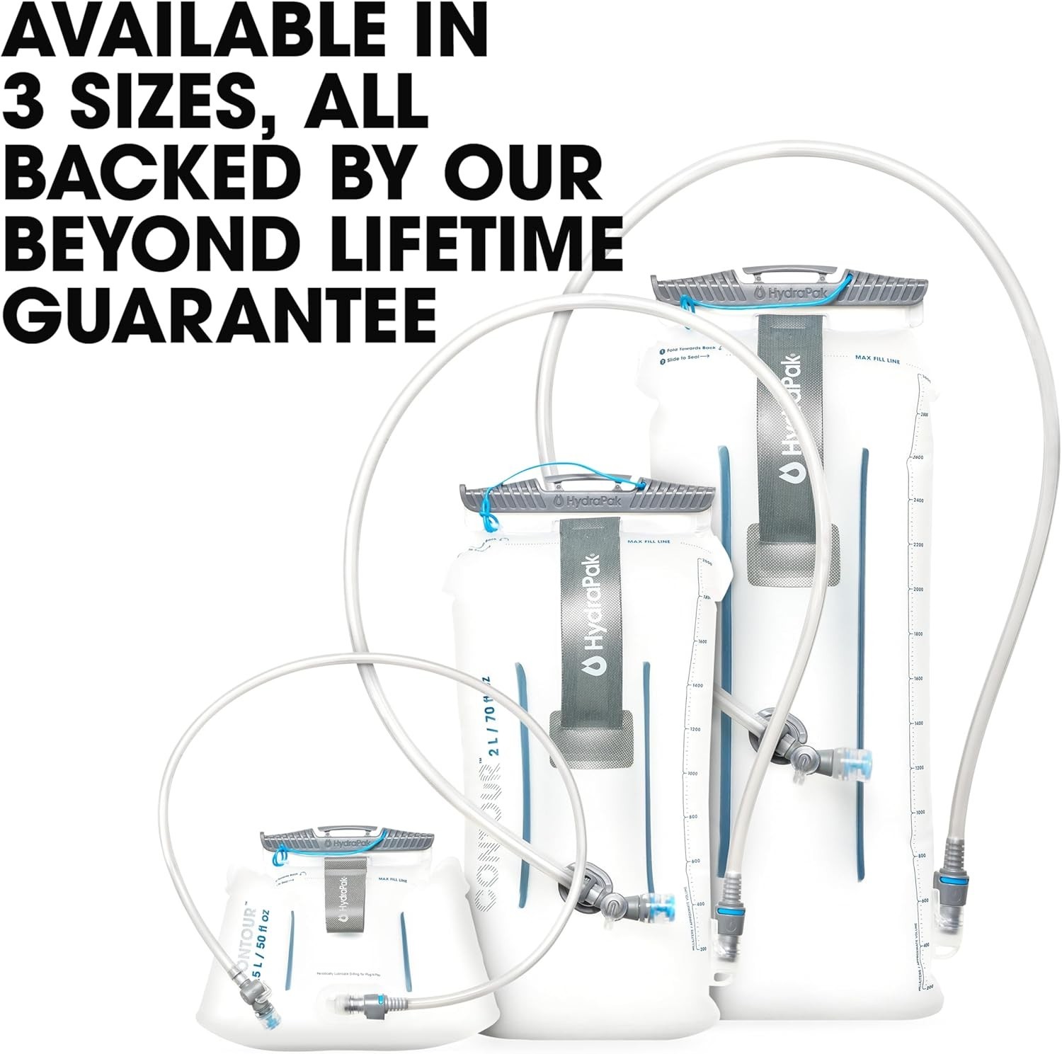 2L Hydration Bladder - Fully Reversible, Dishwasher Safe & Easy to Clean