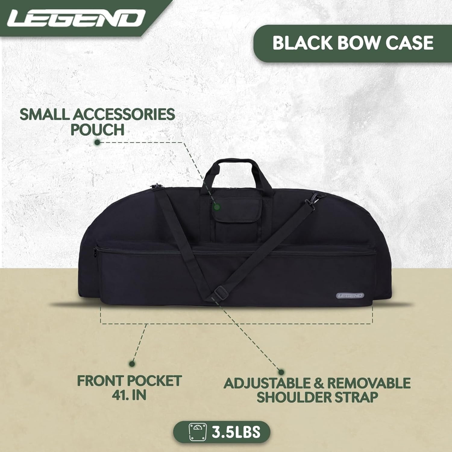 Premium Soft Compound Bow Case with Backpack Strap - 36" or 44" Interior