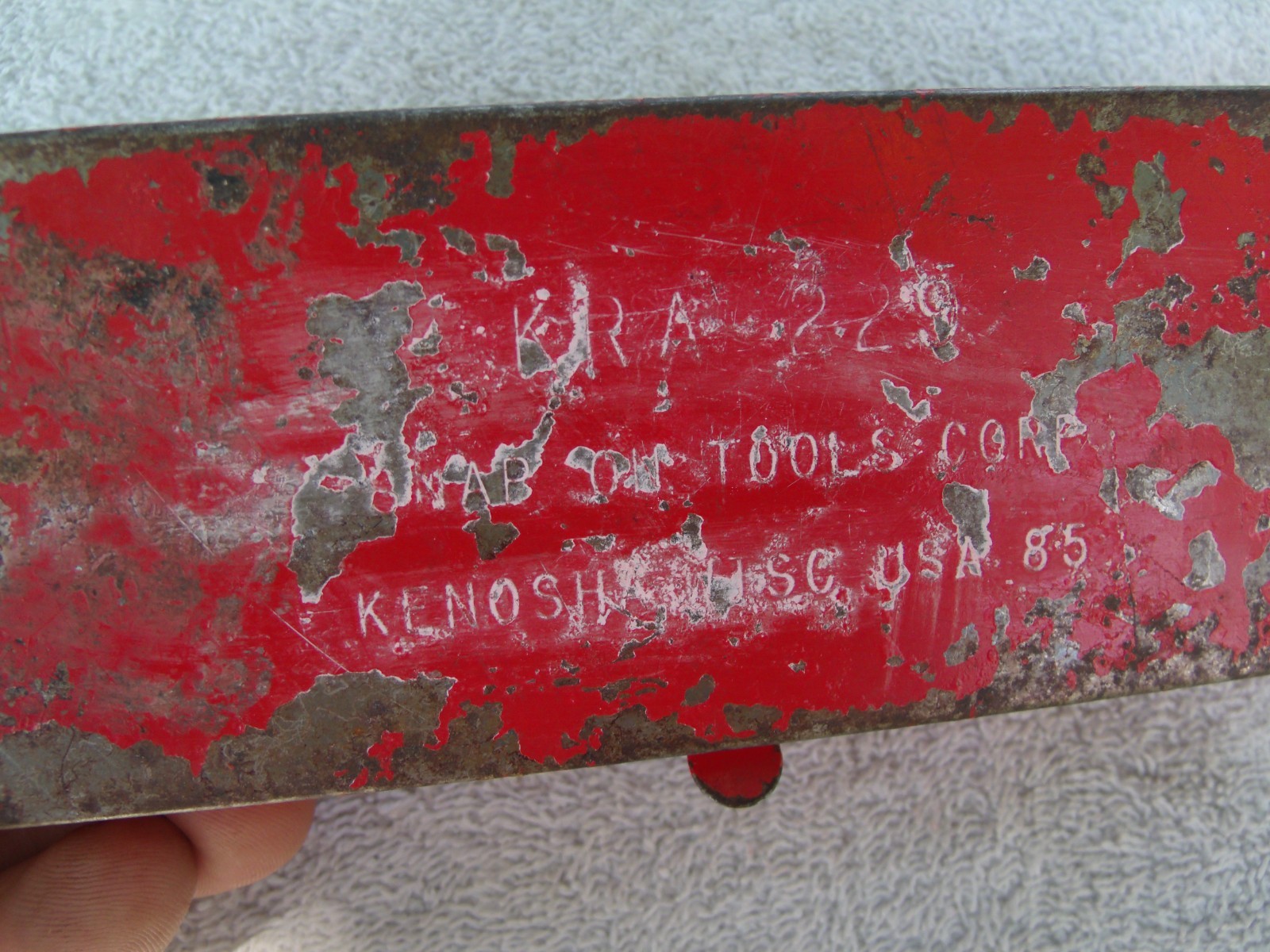 1985? Vintage Snap-on KRA-229 Tool Ratchet Socket Storage Box with Insert [Used]