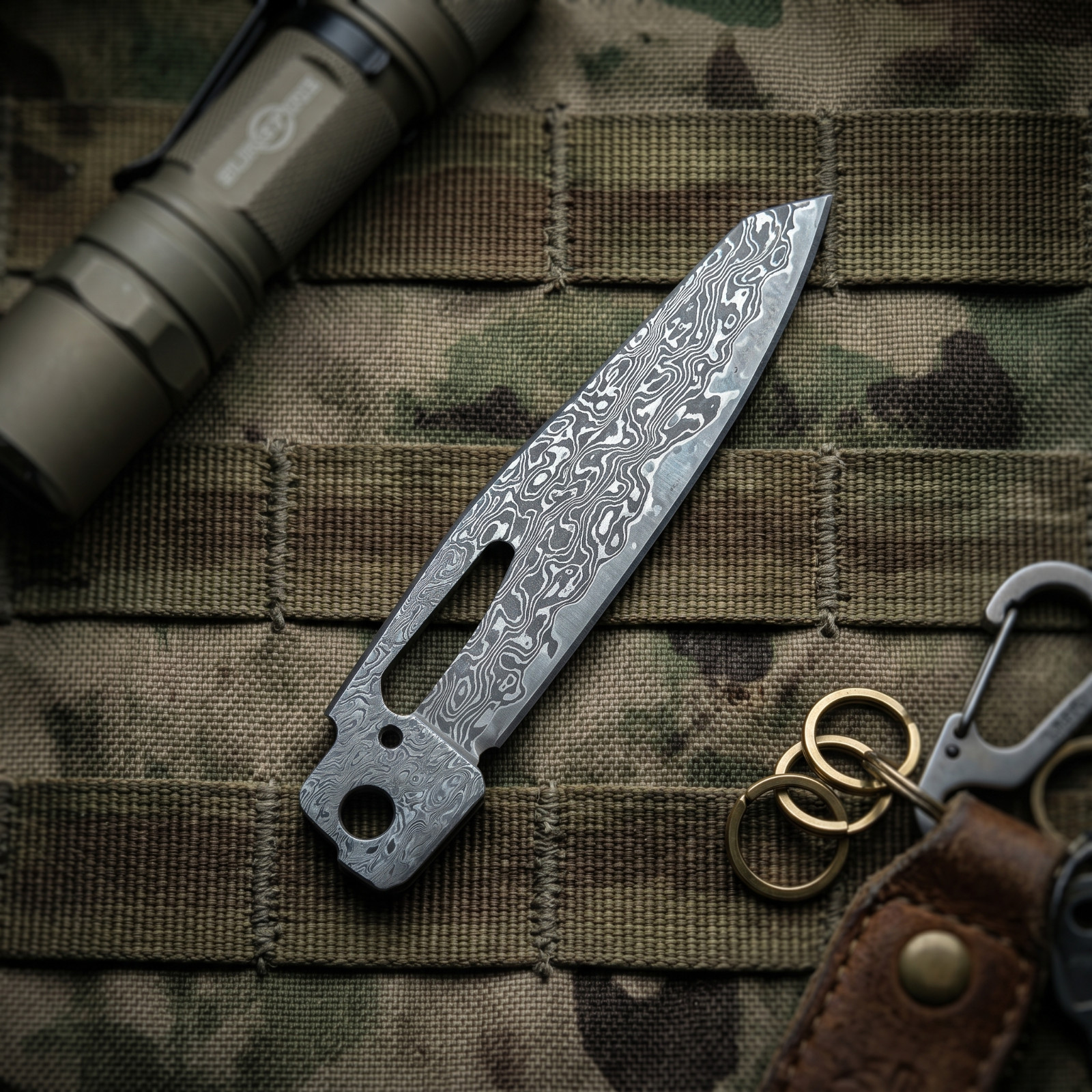 VG10 Damascus Replacement Blade for Leatherman MUT Multitool 92mm