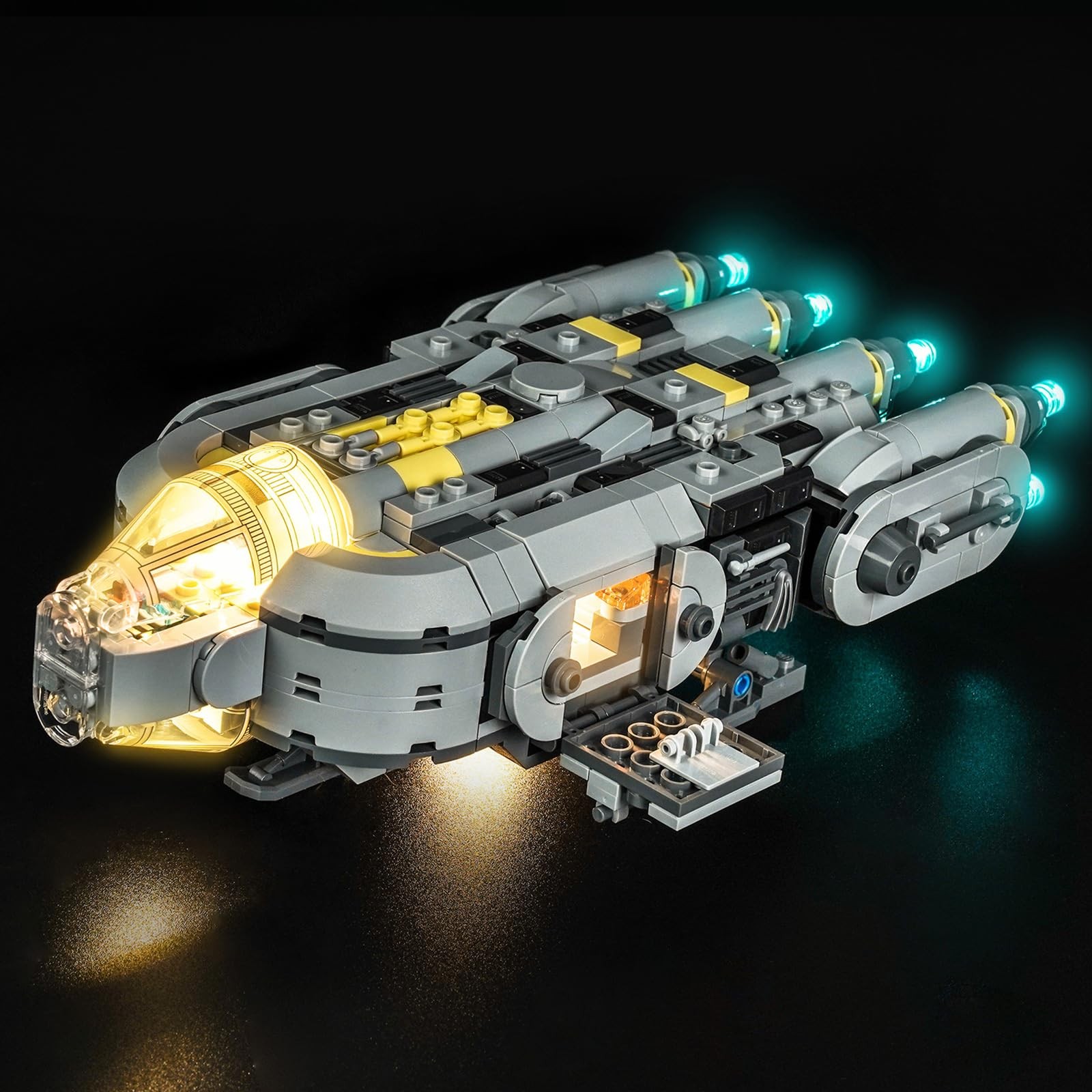 LED Light Kit Compatible with Lego The Mandalorian and Grogu Anzellan Starshi...