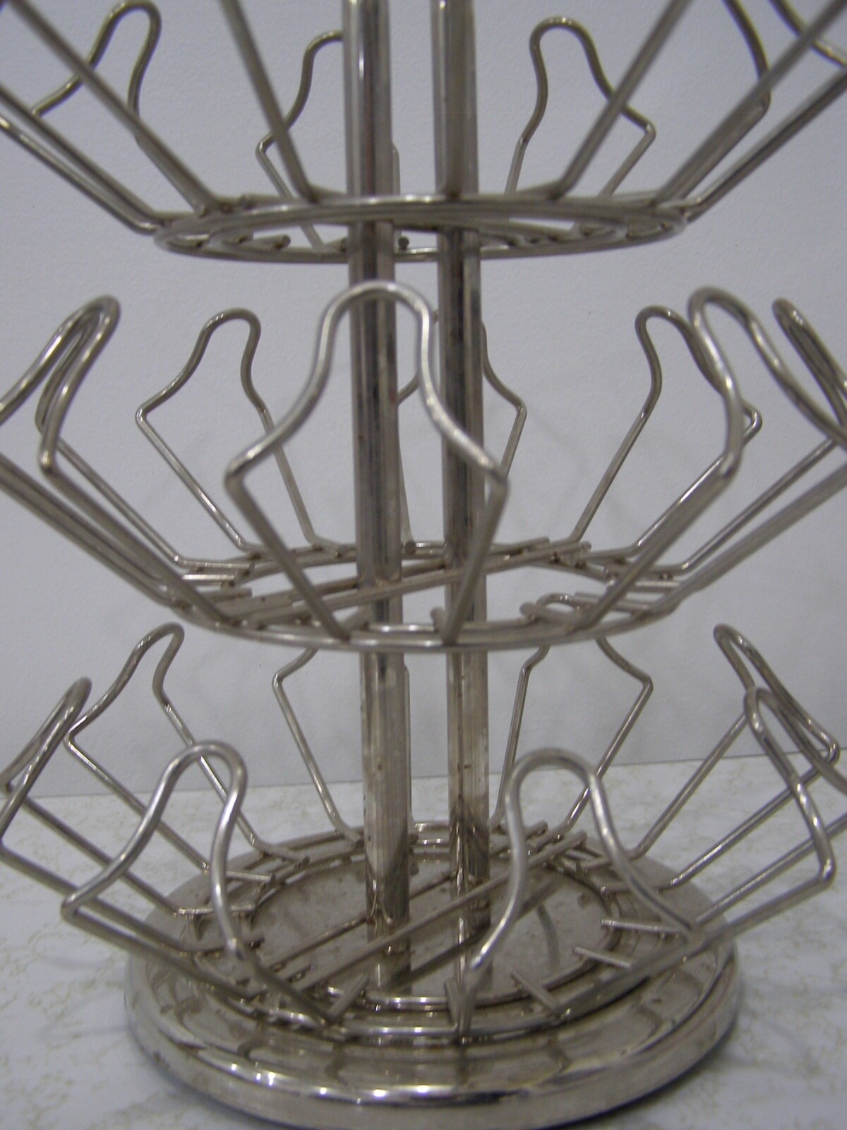 Solid Steel / Chrome Keurig Pod Holder Rack Lazy Suzan Carousel