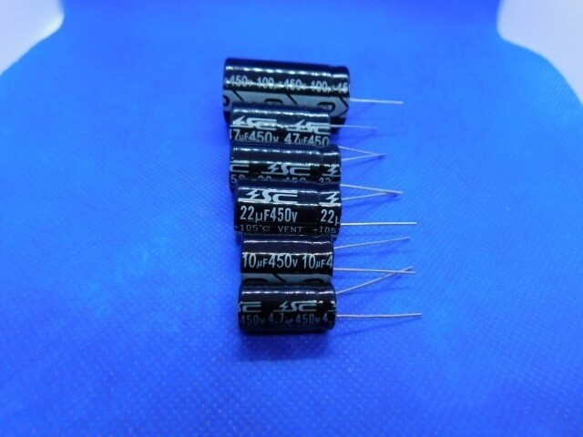 SC - KM Series - Radial Electrolytic Capacitors - 450V 10uF - 5 Pieces