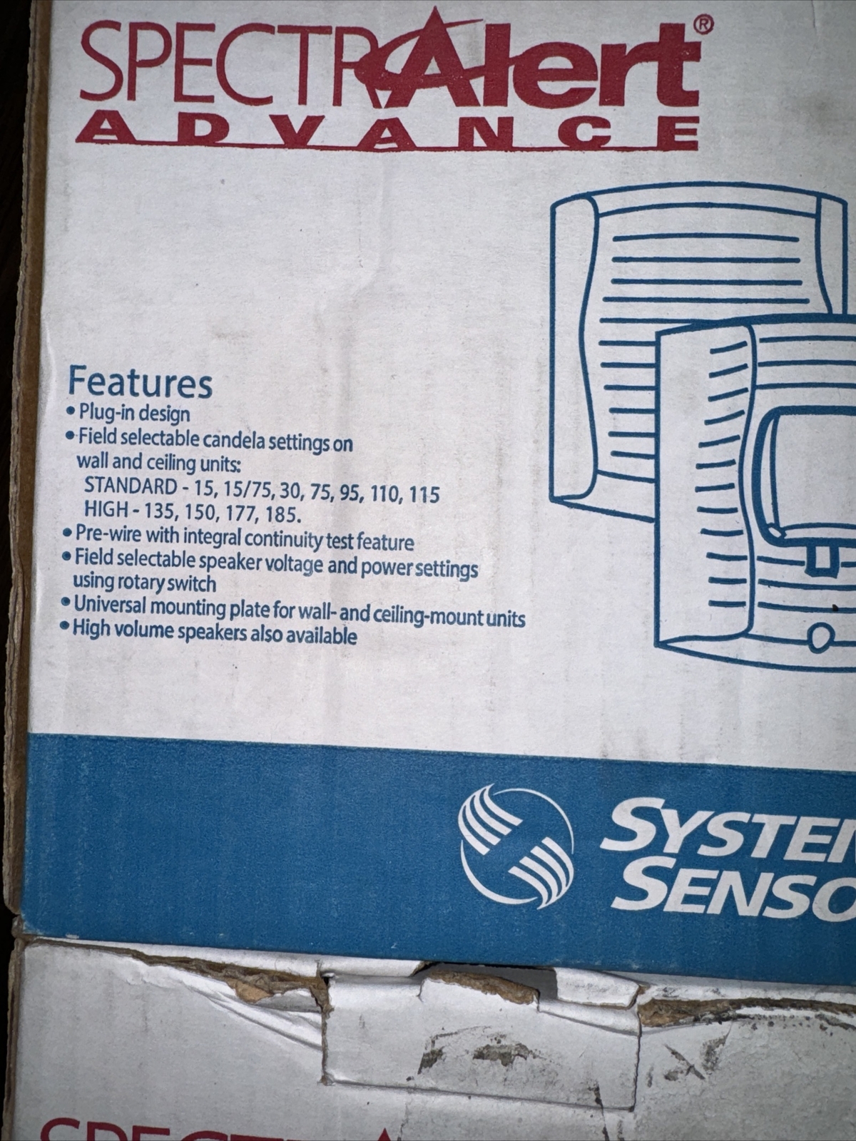 System Sensor SPSRH Wall Mount Speaker/Strobe Pack of Two