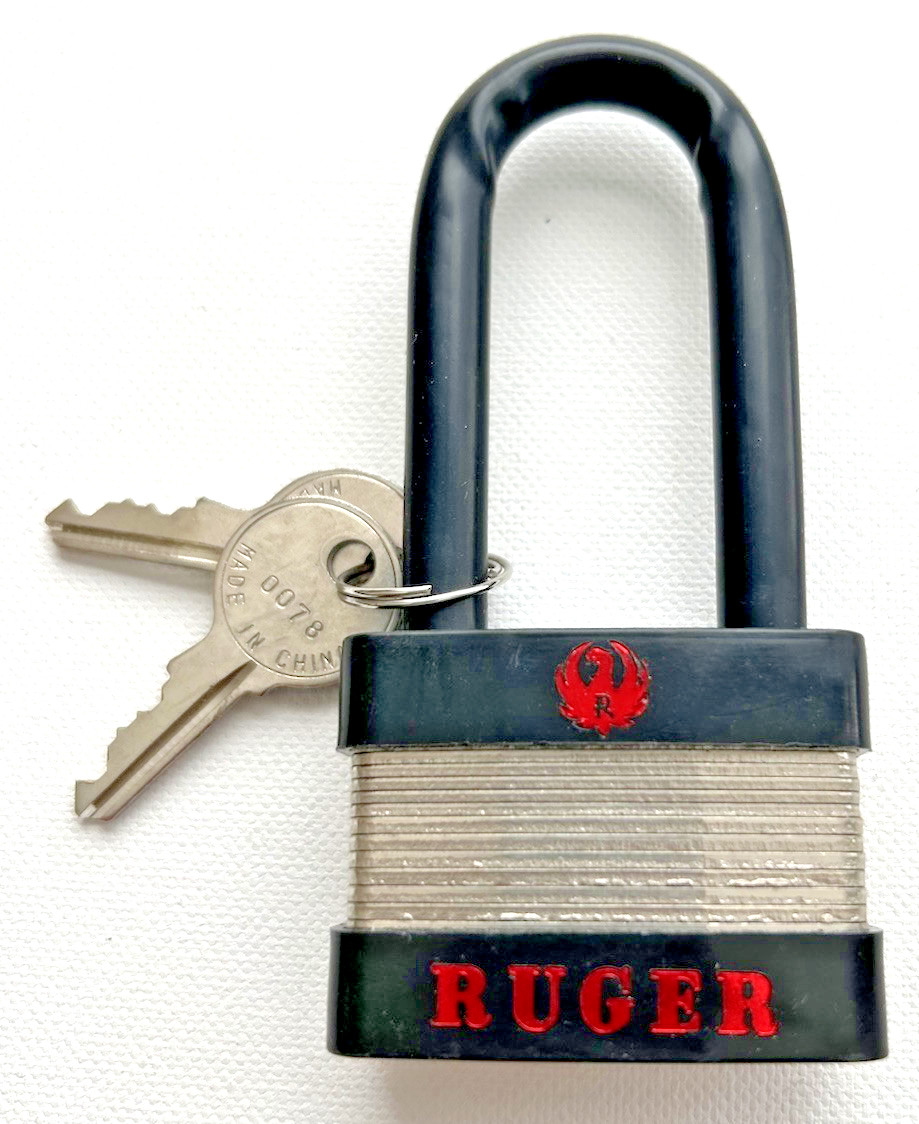 Ruger Gun Lock Padlock No. 5025 with 2 Keys Excellent Condition Instructions new