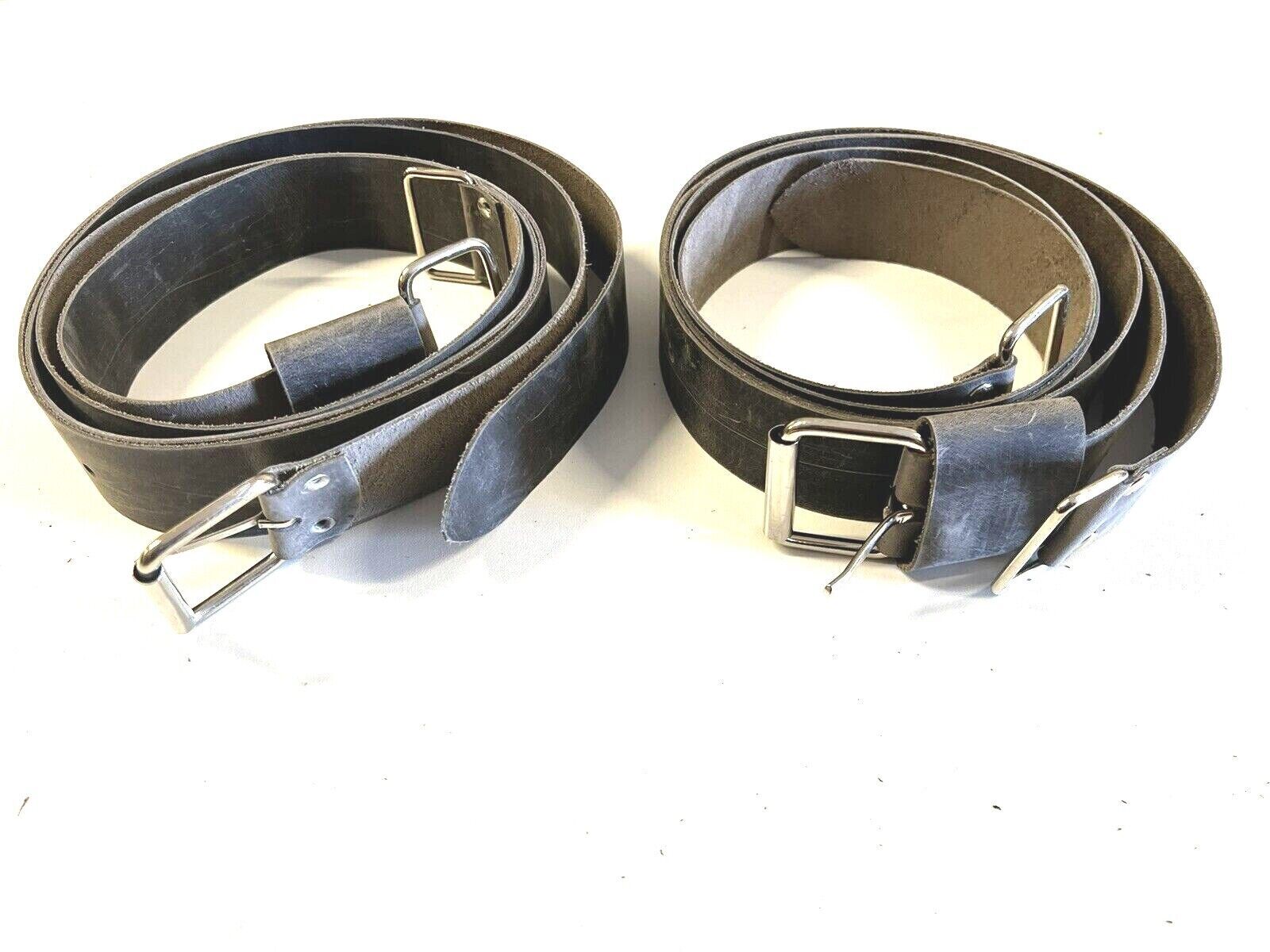 Genuine Leather Luggage Rack Straps Trunk rack straps for Old Beetle Gray