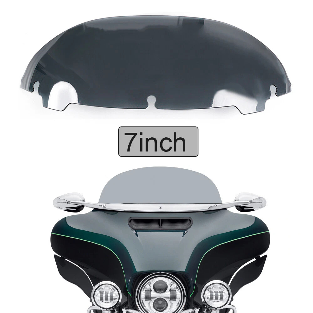 7" Round Windscreen Windshield For Harley Touring Electra Street Glide 2014-2022