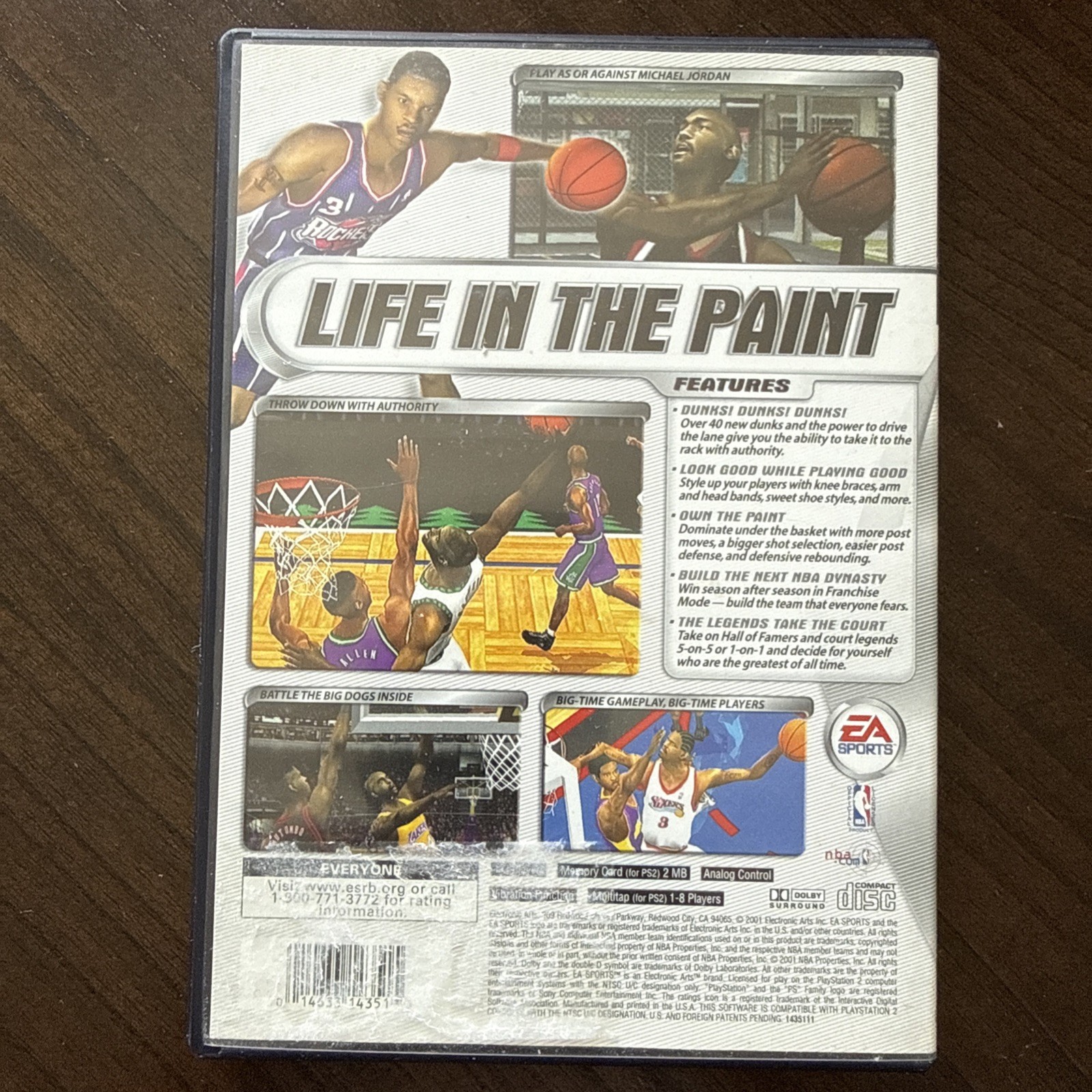 NBA Live 2002 PlayStation 2 With Disc, Case &Manual