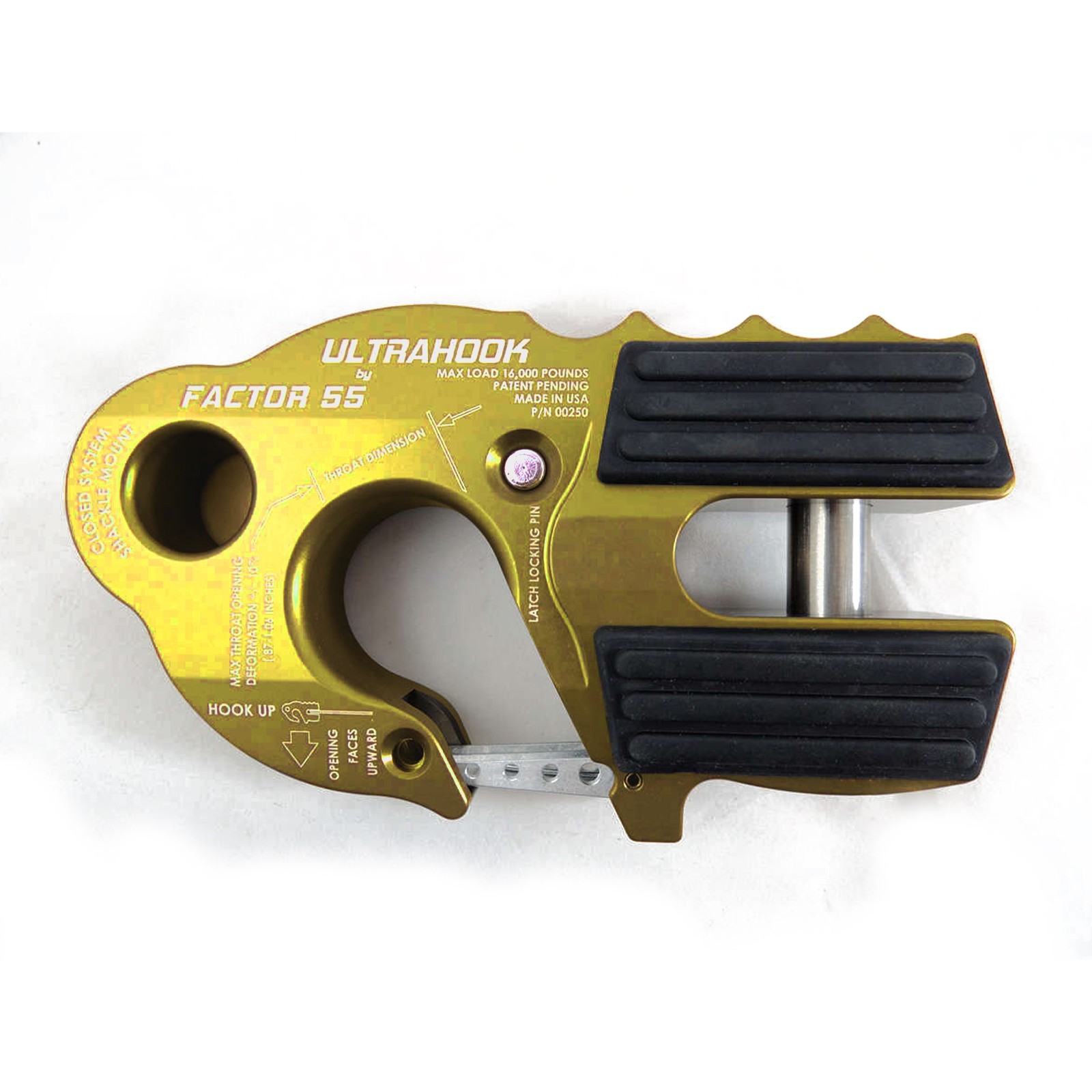 Factor 55 0025003 Ultrahook Winch Shackle Mount - Yellow