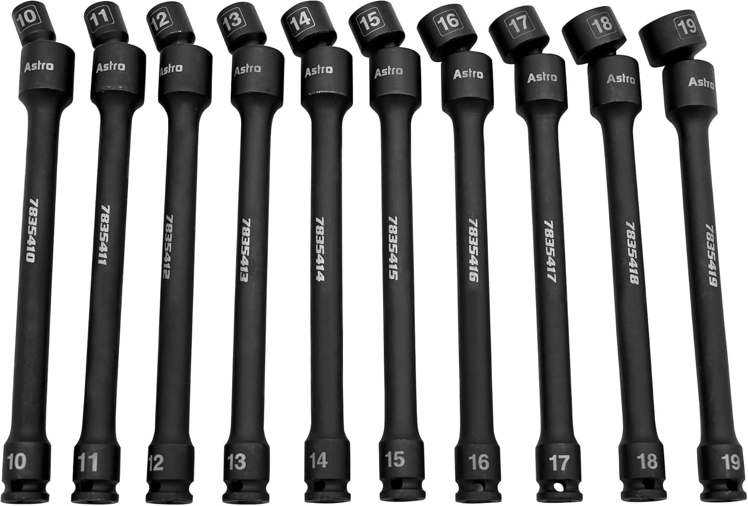 Astro Tools 78354 10-Piece 3/8" Drive 6 Point Pinless Universal Torque