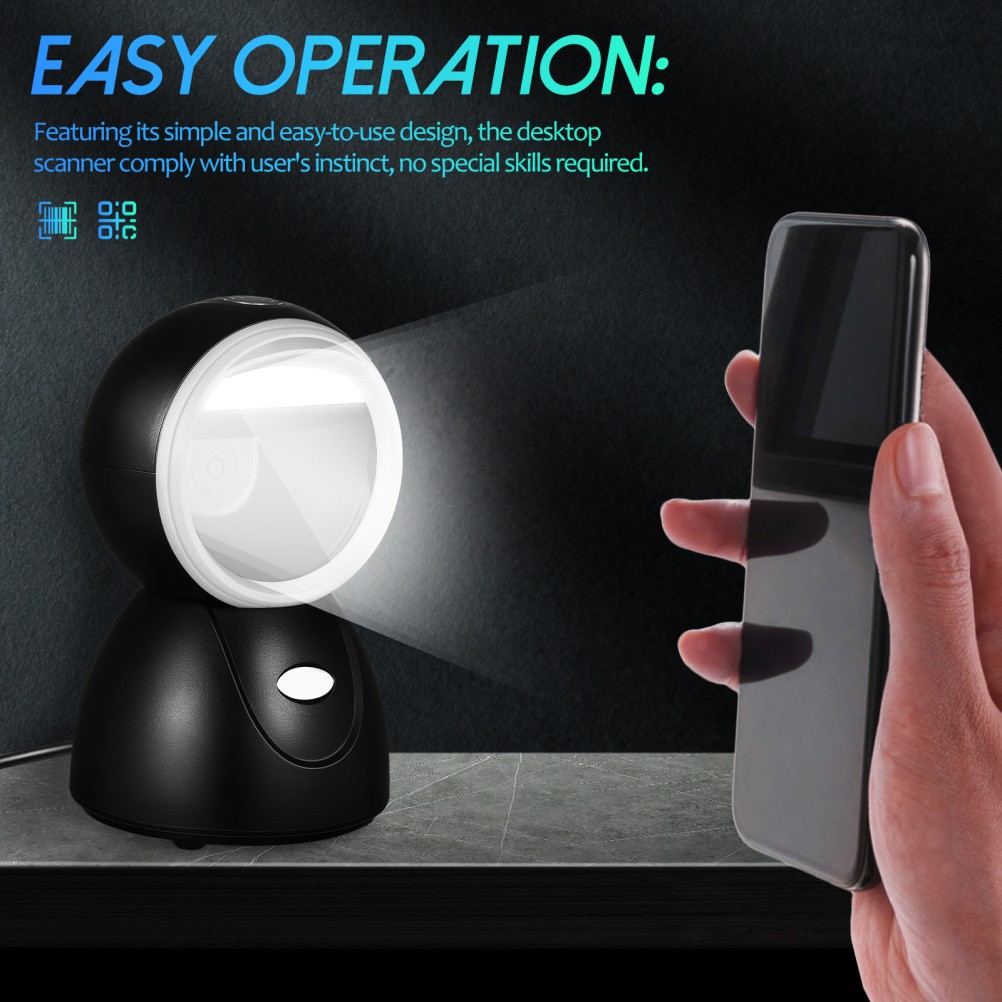 Desktop Barcode Scanning System For Supermarket Retail Store Countertop