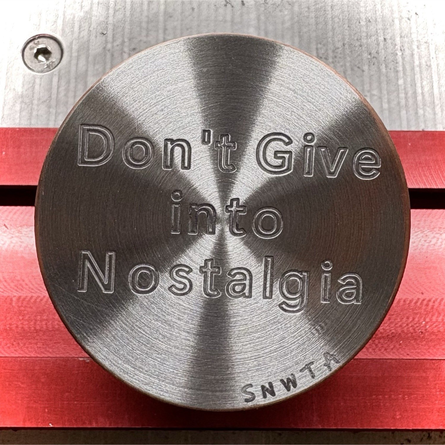 SNWTA x Engraved Metal Tobacco Grinder  Silver Handmade