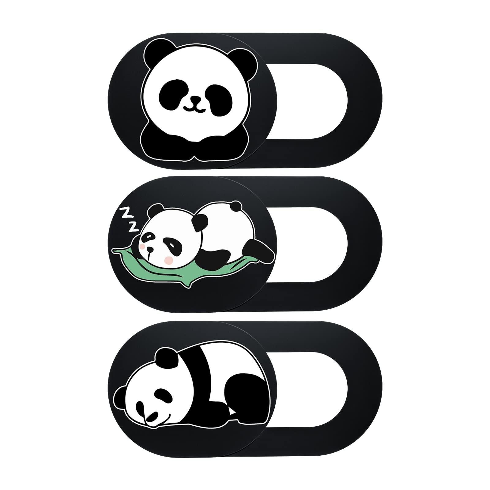 Webcam Laptop Camera Cover Slide, Cute Pattern Web Cover, Panda