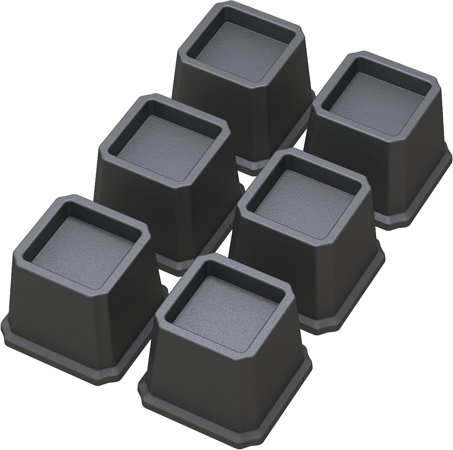 6 Pack 3 Inch Heavy Duty Bed Risers Bed Elevators for Furniture Sofa Table