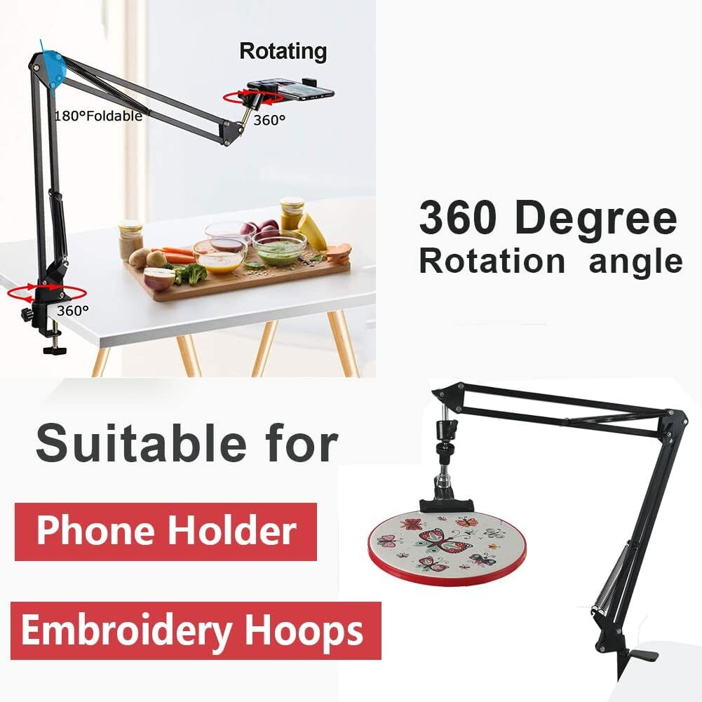 Adjustable Folding Metal Hand Embroidery Stand for Craft Hoops