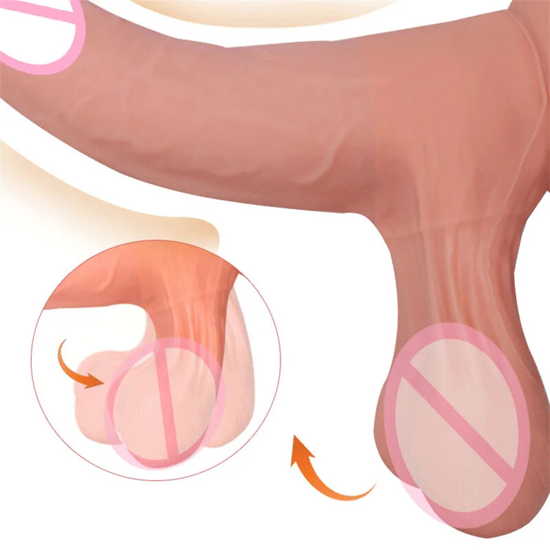 Huge Testicular Swing Realistic Dildo Lesbian Sex Toys For Women Masturbation