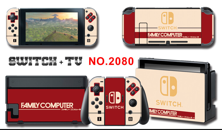Vinyl Decal Skin Sticker Protector for Nintendo Switch Classic NES FC #2080