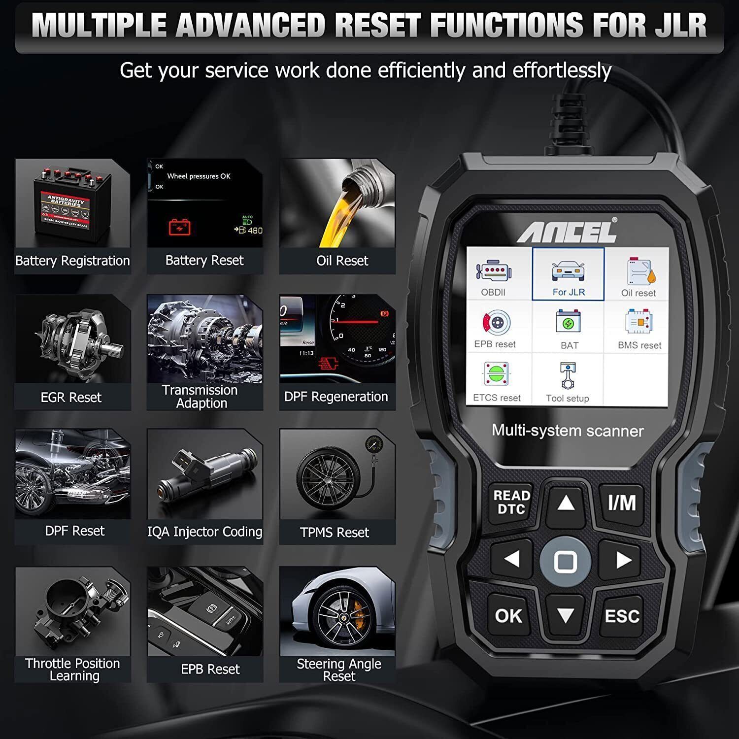 ANCEL LD700 OBD2 Scanner All System Diagnostic For Land Rover Jaguar Code Reader