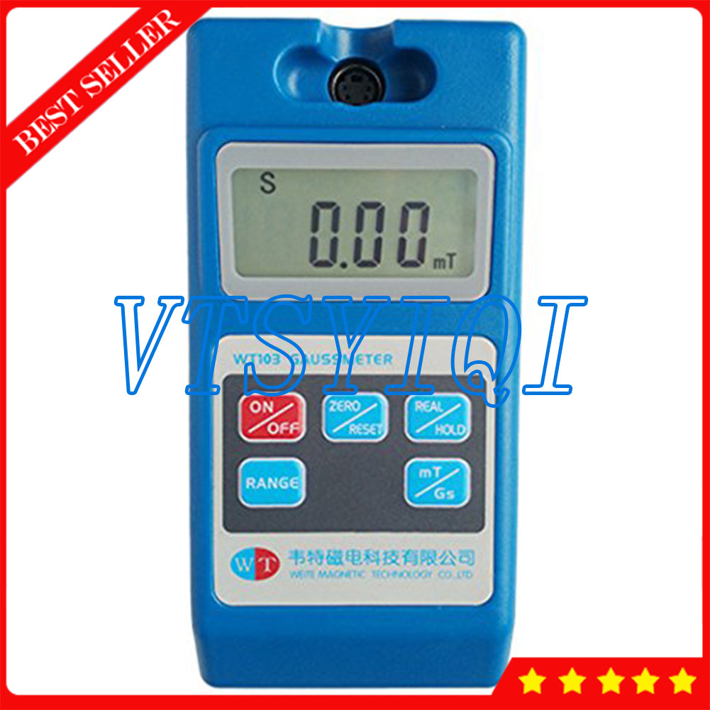DC Surface Magnetic Field Tester Tesla Meter Gaussmeter mT Gs Display