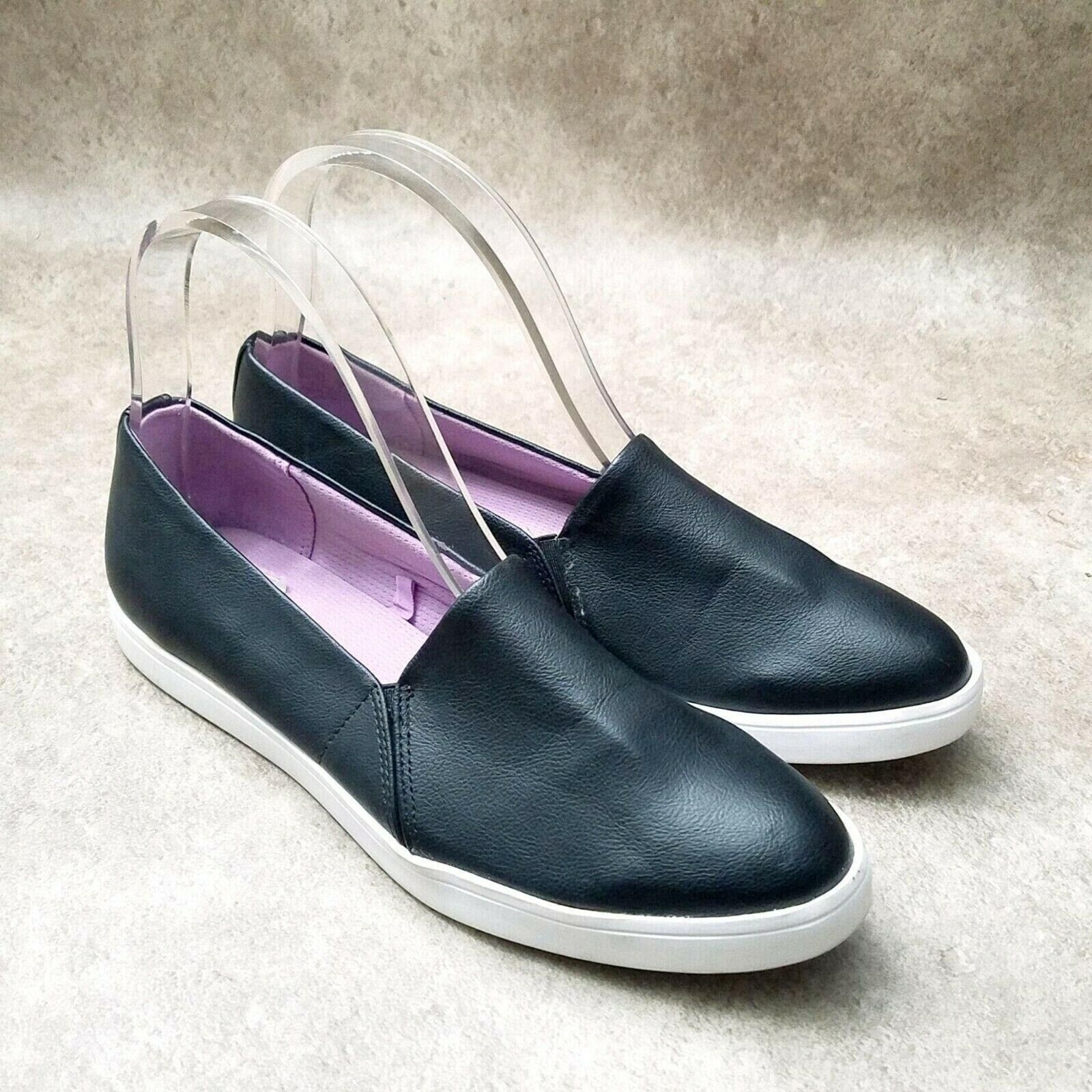 Dr. Scholls Womens Repeat  Sz 6.5 M Black  Slip On Loafer Casual Flats