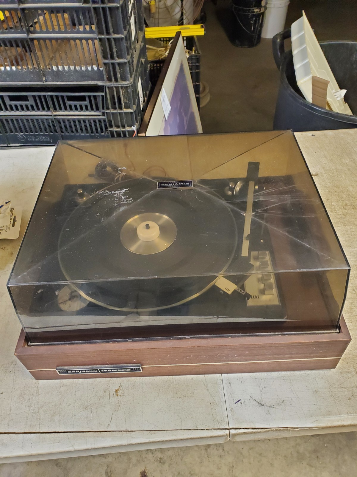 RARE Vintage Elac Benjamin Miracord Turntable Model: 50H II For Parts Or Repair