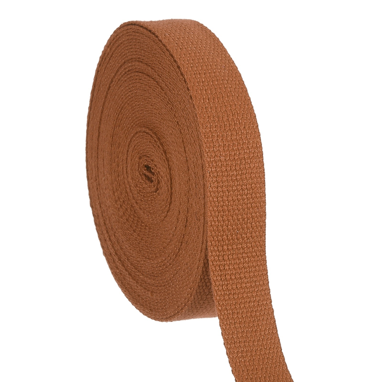 Cotton Webbing 1" 11 Yard Polyester Weave Webbing Strap Twill Tape Ribbon Brown