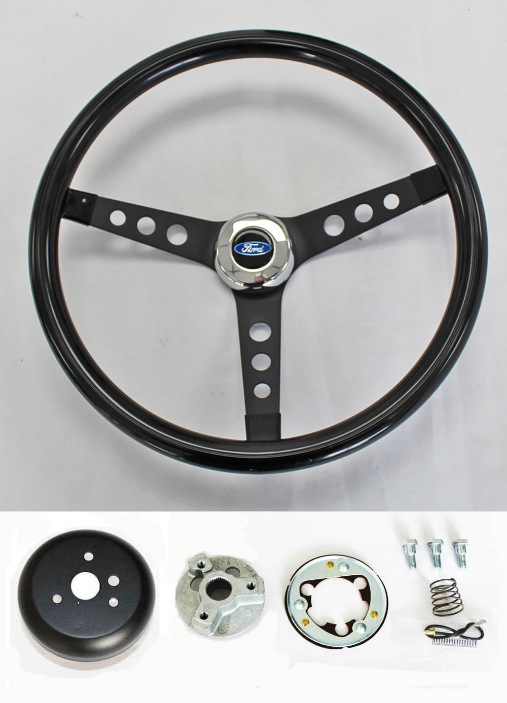 1975-1977 Bronco 70-77 F100 F150 F250 F350 Black on Black steering wheel 15"