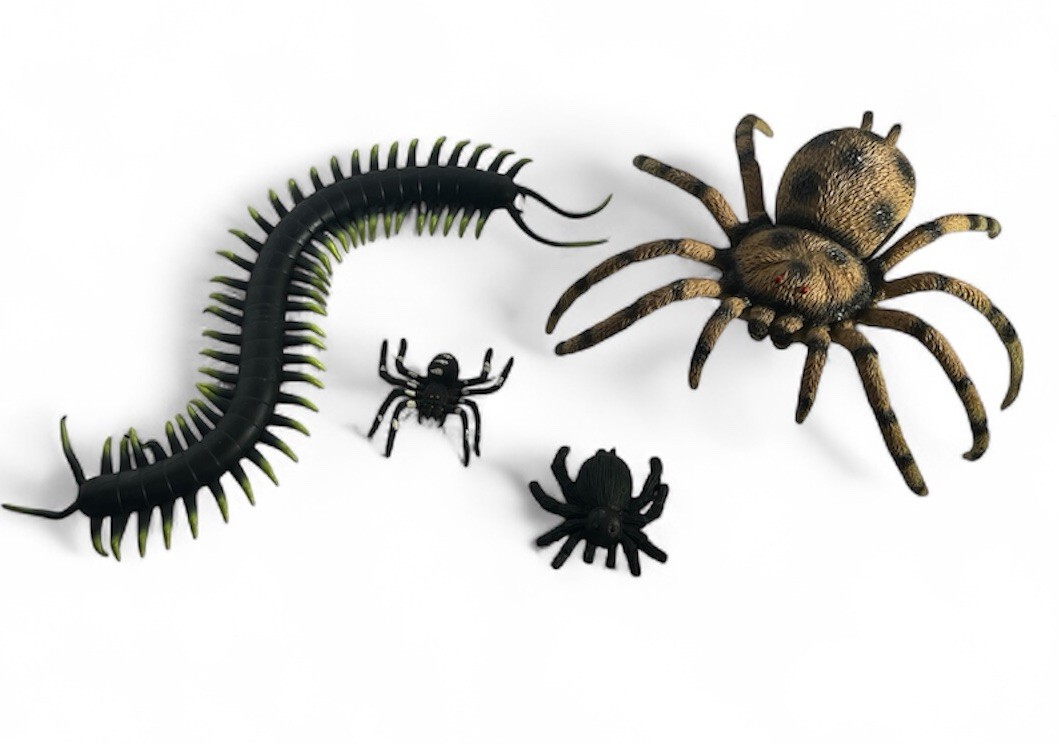Centipede Tarantula Spider Halloween Rubber Jiggle Creepy Crawlers Scary GAG