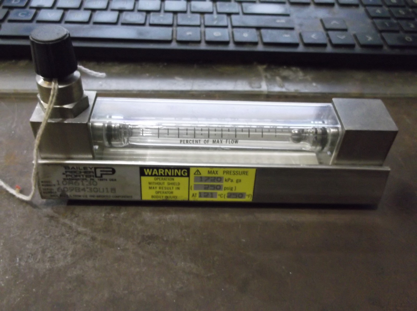 FISCHER & PORTER 10A6130 FLOW METER 250 PSIG AT 250F (378-2)