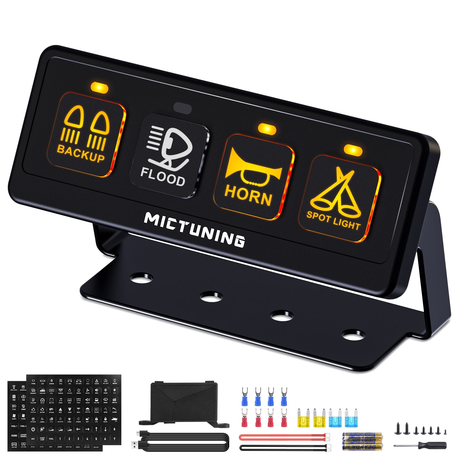 Wireless RGB Switch Panel LED Control Toggle Momentary Strobe Circuit Relay Box