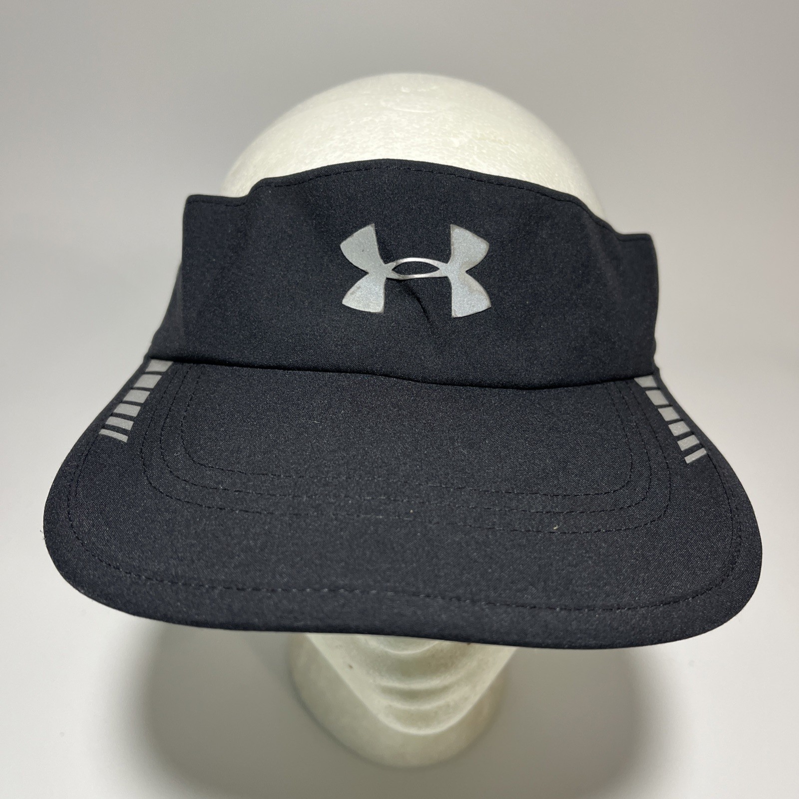 Under Armour Mens UA Launch ArmourVent Reflectivity Visor Running Black OSFA