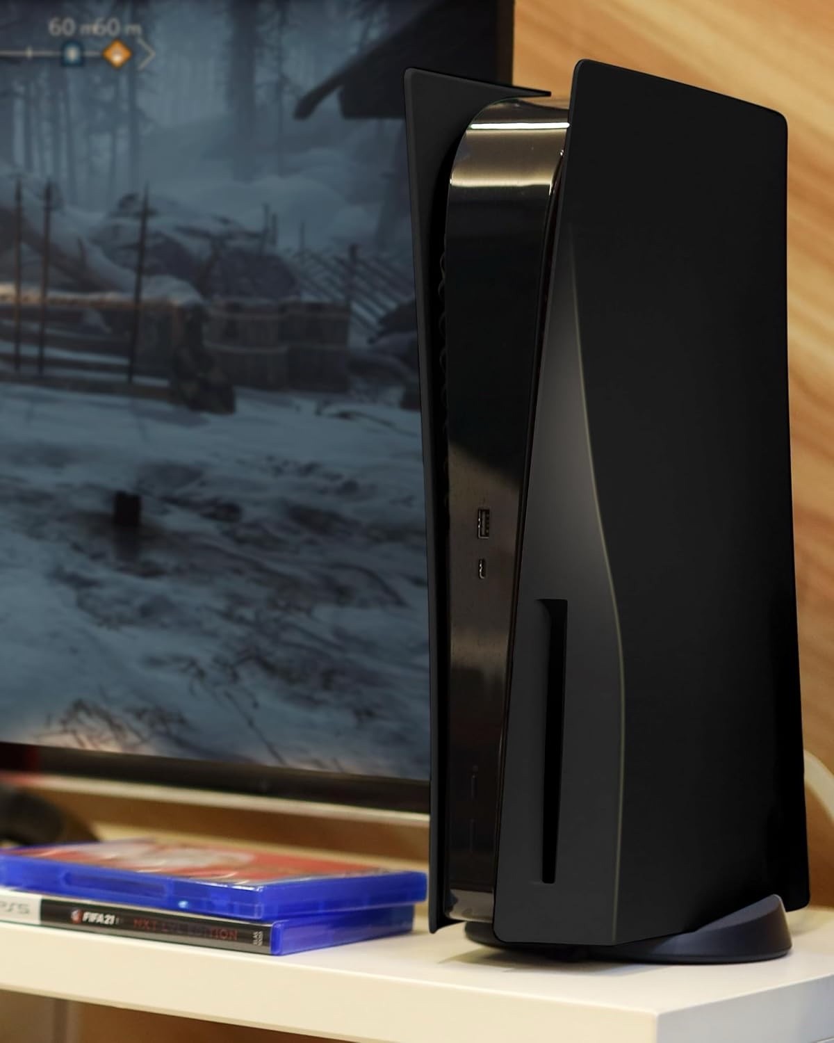 Black PS5 Faceplate Cover Plate Shell - Disc Version for PlayStation 5