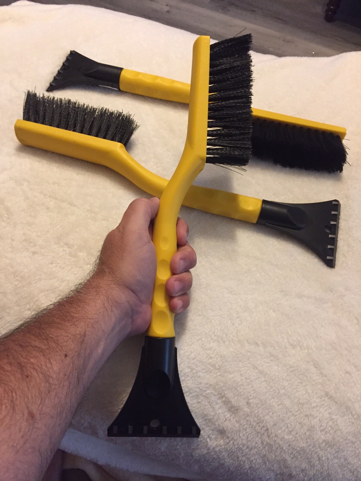 Snow Brush Ice Scaper Combo 3 Pack Yellow New