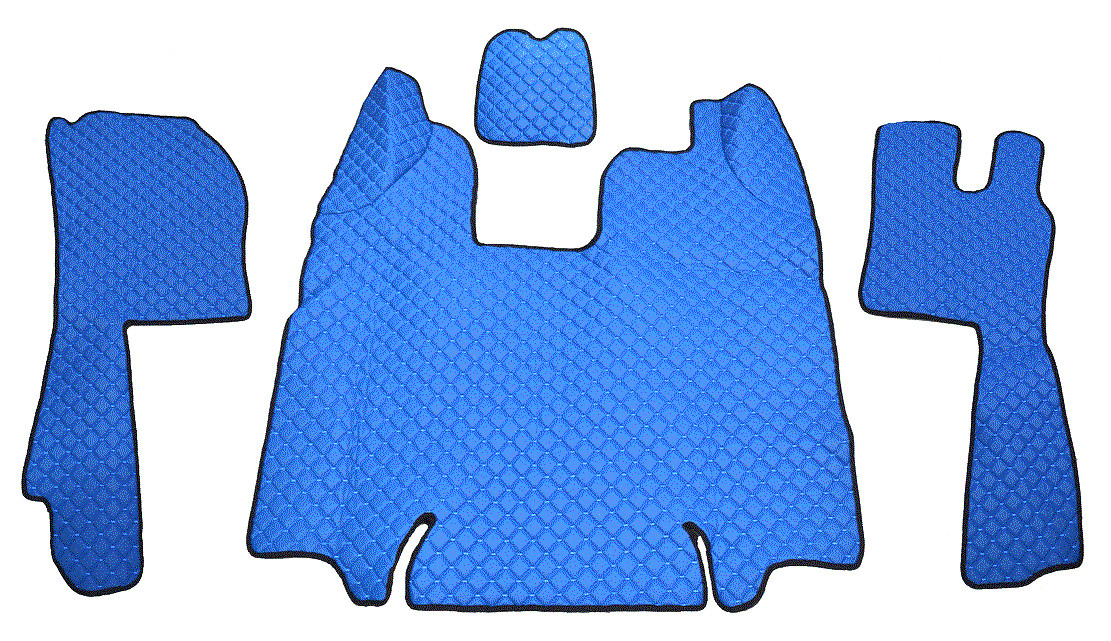 Blue Eco Leather Floor Mats for Scania R 2009-2013 Automatic RightHDrive models