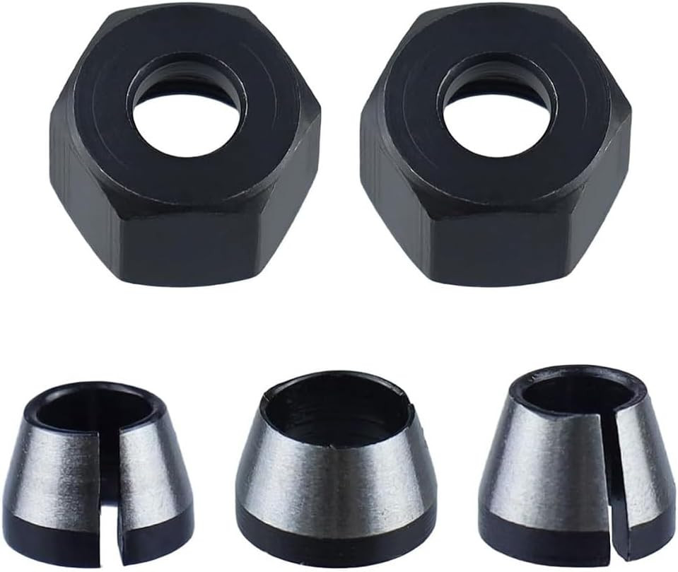 Pack of 3 Collets Adapter, 6 Mm 6.35 Mm 8 Mm Chuck Collet Adapter with 2 Clampin