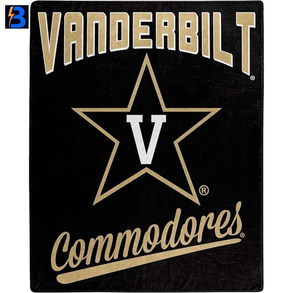 Northwest NCAA Vanderbilt Commodores Raschel Throw Blanket 50" x 60"
