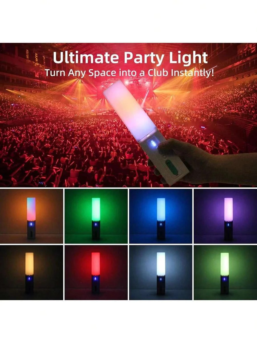 NEW Upgraded 4-In-1 Rechargeable Camping String Lights With Hook, Colorful Glow