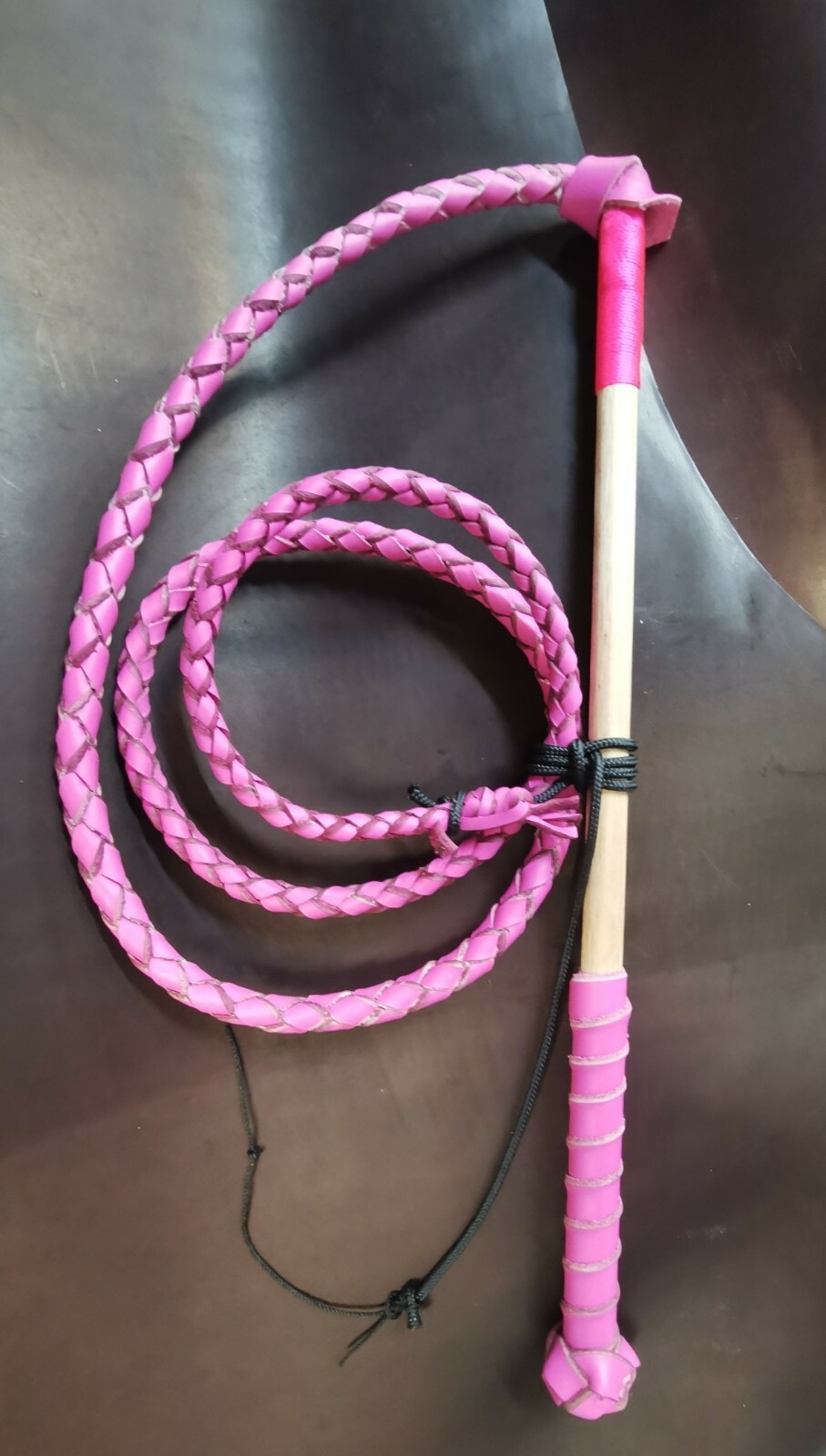 4ft Pink stock whip leather Stockwhip