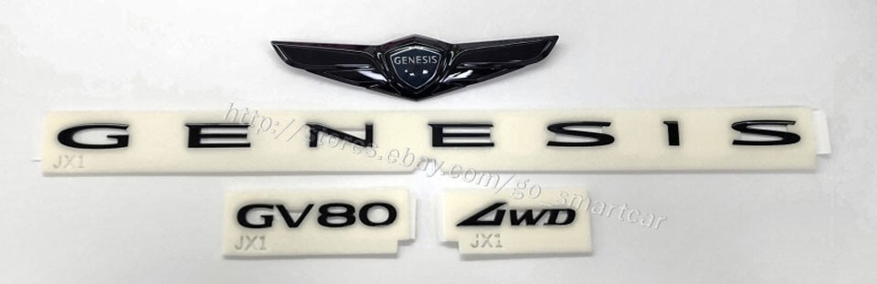 4pc Glossy Black Front Rear emblem fit 2021 2022 2023 2024 Genesis GV80