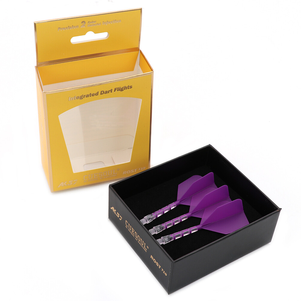 CUESOUL 2022 929 New Launch ROST T19 Integrated Dart Shaft and Flights-Purple