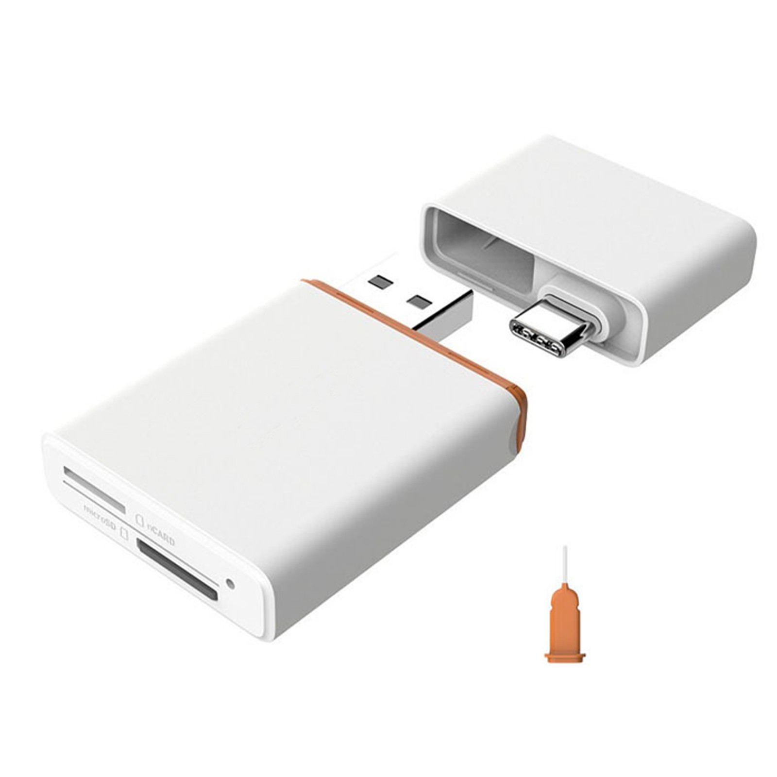 2-in-1 Connecter Card NM Micro SD Card Reader USB 3.1 Converter For Mac/Windows