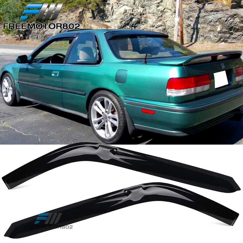 Fit 90-93 Honda Accord Coupe Slim Style Acrylic Window Visors Rain Sun Guard 2Pc