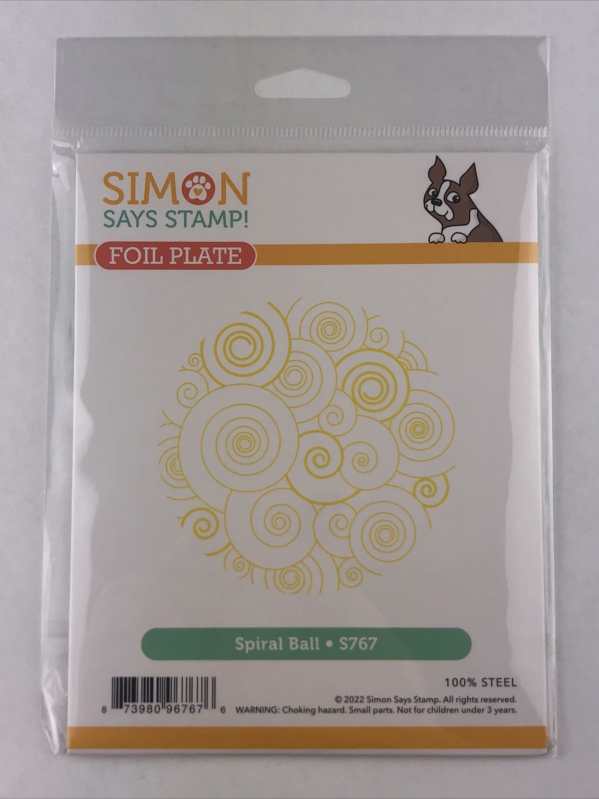 Simon Says Stamp Foil Plate SPIRAL BALL New S767