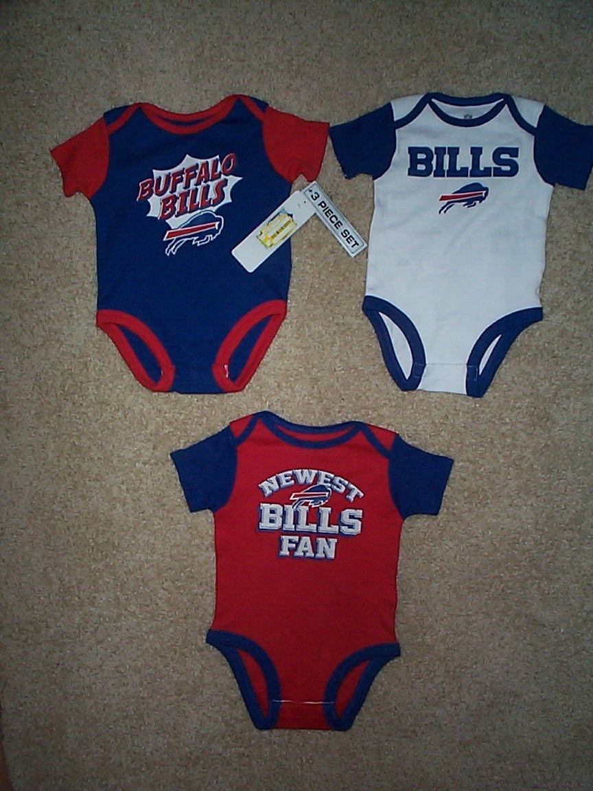(3) Buffalo Bills nfl INFANT BABY NEWBORN Jersey Shirt 3-6M 3-6 M Months