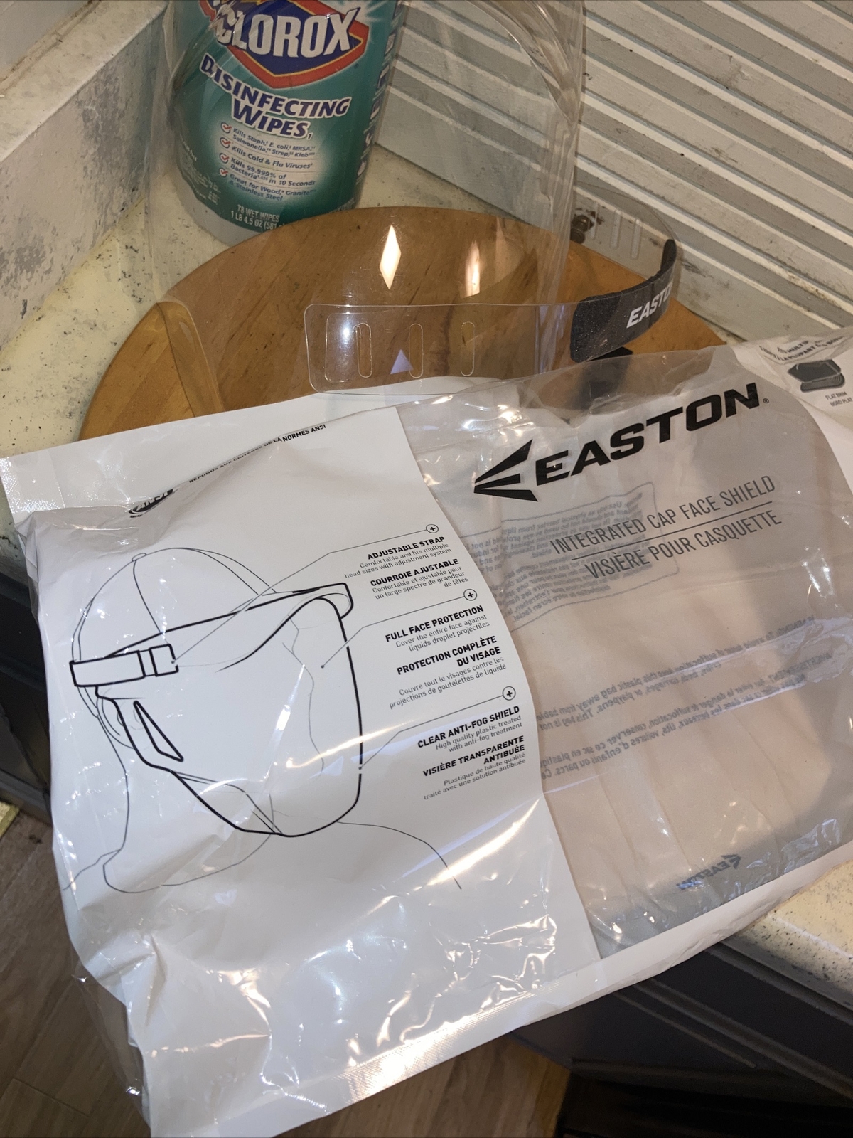 Easton Integrated Cap Shield Baseball Hat Mask Adjustable
