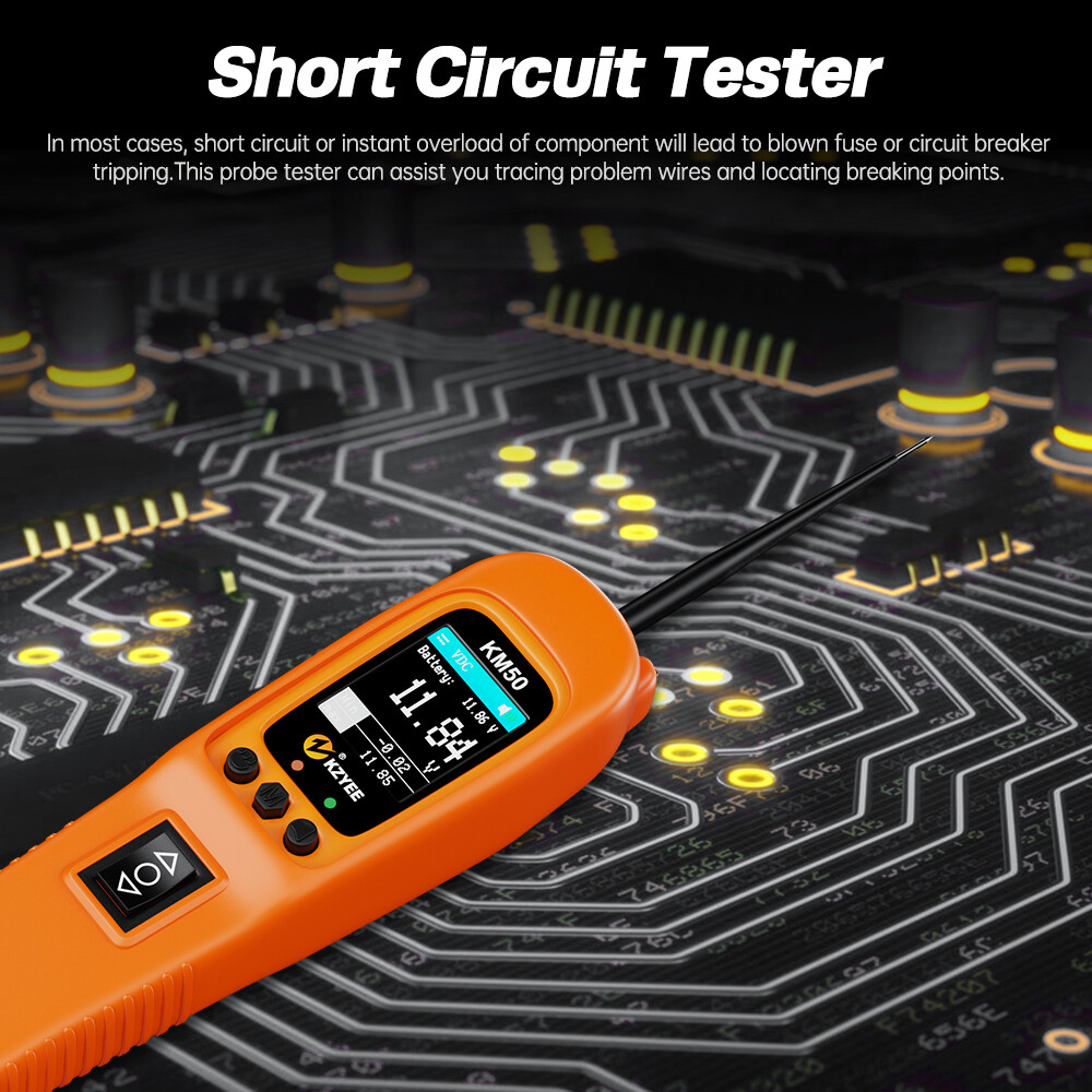 KM50 Electrical Circuit Tester Power Detection Auto 12V 24V Powerscan Voltmeter