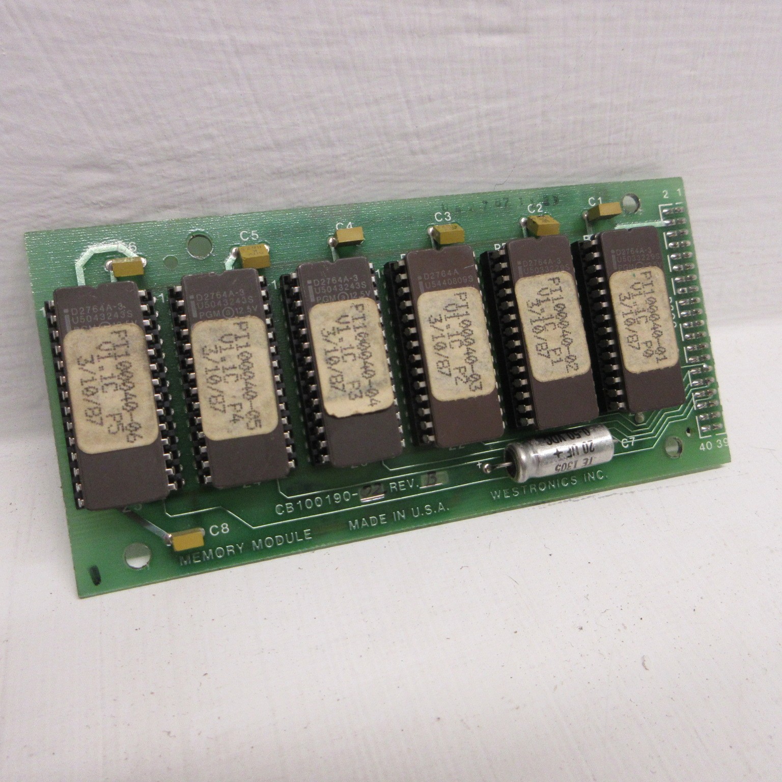 Westronics CB100190-02 Rev B Memory Board PCB PC Board PLC Card Module