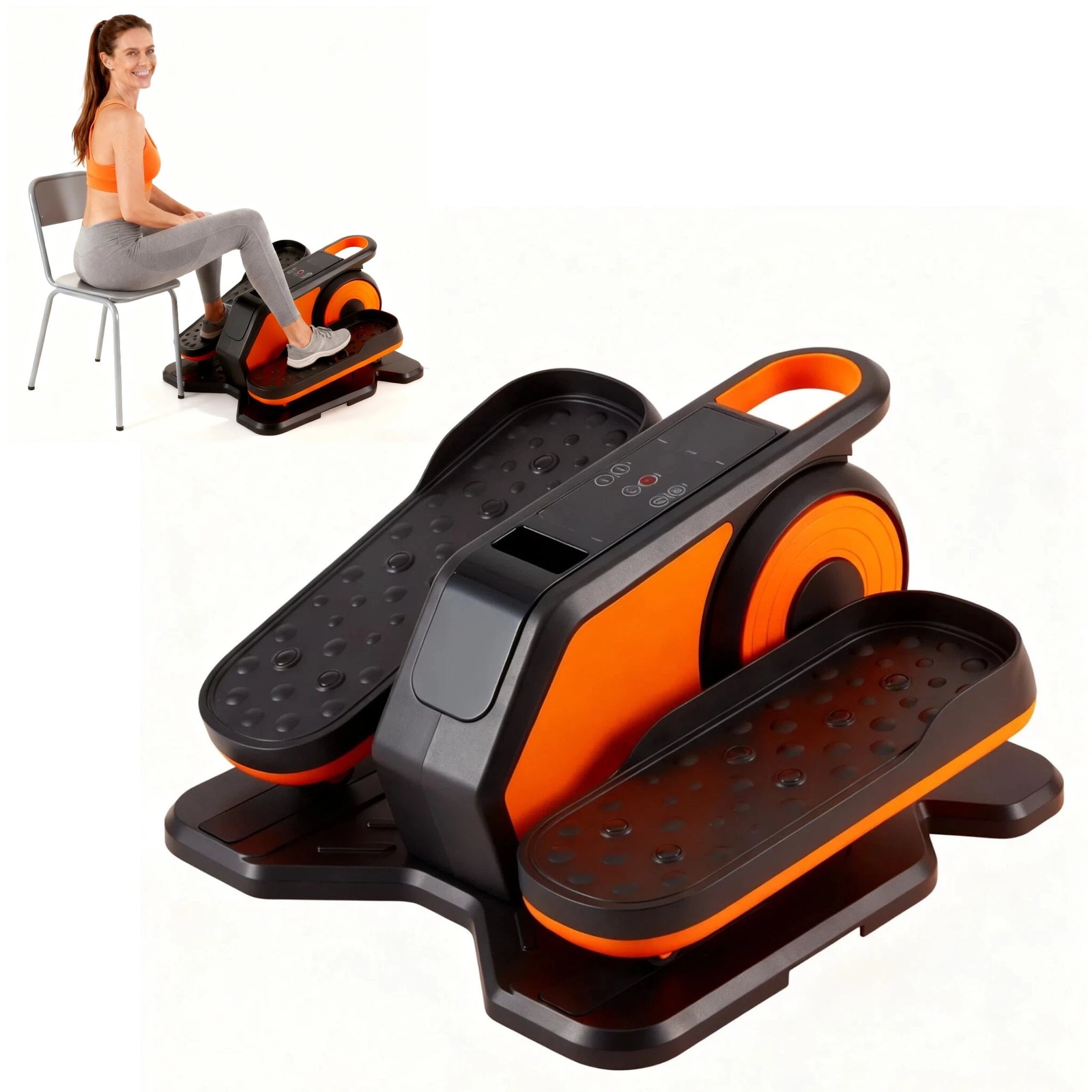 Edx Under Desk Elliptical Machine Portable Electric Leg Exerciser with Remote,