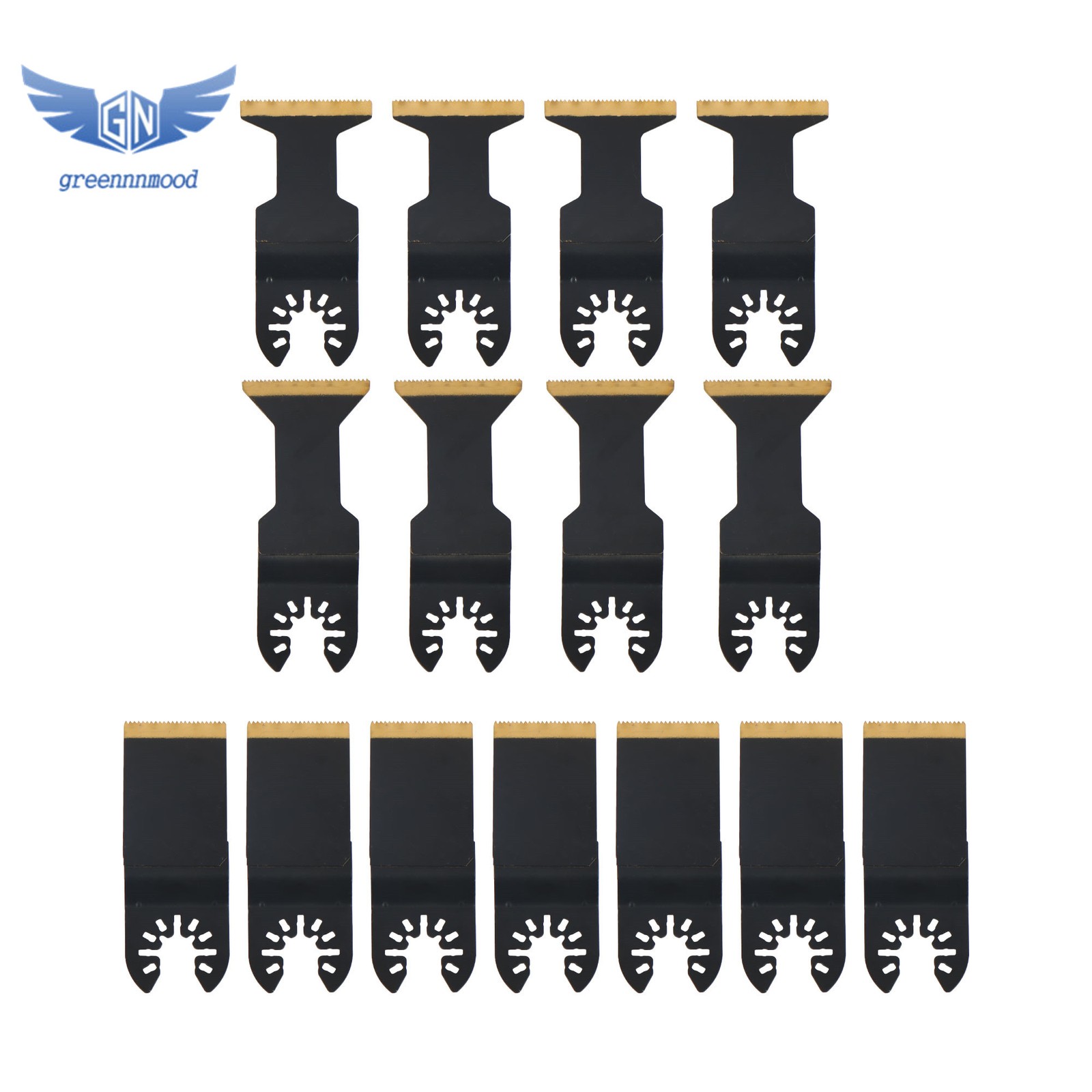 15 PCS Titanium Oscillating Saw Blades Metal Cutting Universal Multitool Blades